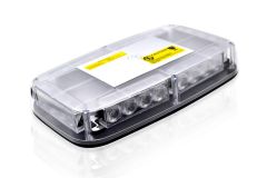 12 / 24v Clear Lens / Amber LED Flashing Beacon Strobe Light Bar - Bolt On