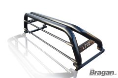 Roll Bar + LEDs x2 + LED Brake Light + Tonneau Cover For Mitsubishi L200 Triton Strada 2015 - 2019 BLACK 