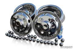 17.5 Dual Wheel Trims Covers Sleeves For Mercedes Isuzu NPR / NQR Truck - Front and Rear