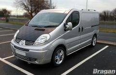 Side Bars 2" + White LEDs x10 For Renault Trafic LWB 2002 - 2014