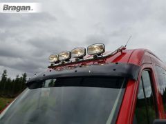Roof Bar + Spots + LEDs For Ford Transit MK8 2014 - 2021 Van Front Medium High