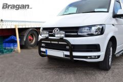 Bull Bar BLACK + Jumbo Spots For Citroen Jumpy 2007 - 2016
