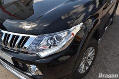 Head Light Chrome Trims For Fiat Fullback 2016 - 2019 