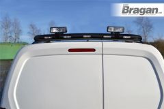 To Fit 2002 - 2014 Ford Transit / Tourneo Connect Rear Roof Light Bar Black Steel + LEDs + Spots