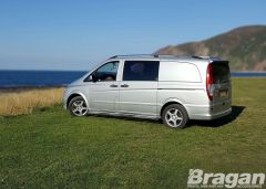Side Bars + Step Pads + Amber LEDs For Mercedes Vito Viano SWB MWB 2004 - 2014