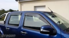 To Fit 2009 - 2017 Skoda Yeti Smoke Tinted Window Deflectors - Adhesive