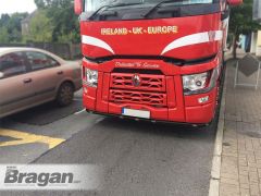 Black Low Under Bumper Light Bar + LEDs + Down Lights For Renault T Range