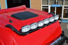 To Fit Renault Magnum Roof Light Bar + Flush LEDs + Jumbo Spots x4 + Amber Lens Beacon x2 - BLACK