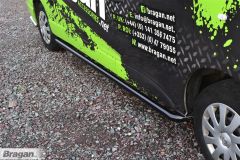 Side Bars For Vauxhall / Opel Vivaro LWB 2002 - 2014 CURVED - Black
