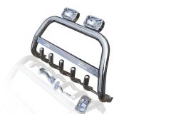 Bull Bar + Rectangle Spots x2 For Volkswagen Caddy 2004-2010 A Bar - Detachable