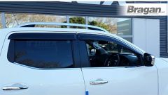 To Fit 16+ Nissan Navara D23 / NP300 Smoke Tinted Window Wind Rain Deflectors-Adhesive