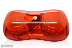 12 / 24v Double Amber LED Strobe Flashing Beacon - Magnetic