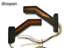 12v/24v Amber White Red LED Marker Front Tail Side Rear Stalk Lamp - Left & Right