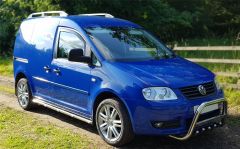 To Fit 2004 - 2010 Volkswagen Caddy Side Bars + White LEDs