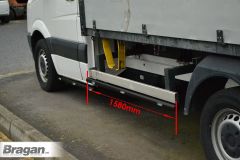 Side Bars + Amber LEDs For MAN TGE 2017+ SWB Chassis Cab - BLACK
