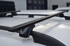 Black Cross Bars + T Track Pieces For Volkswagen Caddy Maxi 2004-2010 Aluminium Rack