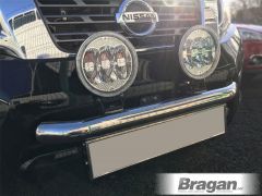 To Fit 2016+ Nissan Navara D23 / NP300 Bumper Light Bar + Plate Holder + 7in LED Spot