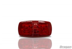 12 / 24v Red 10 LED White Back Rear Marker Light