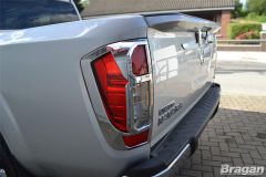 To Fit 2016+ Nissan Navara D23/NP300 Chrome Tail Light Trim - 2 Piece Set