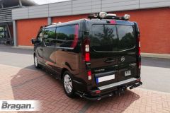 Side Bars 2" + Amber LEDs For Fiat Talento LWB 2016+ - BLACK