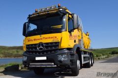 To Fit Mercedes Axor Low Cab Stainless Roof Light Bar A + Jumbo Spots x4 + Amber Lens Beacon x2 + Air Horns x2