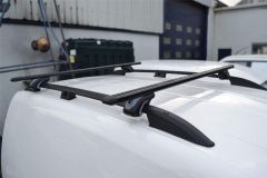 Black Roof Rails + Bars + Stops For Ford Transit Tourneo Custom LWB 2018 - 2023