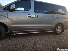 Side Bars + White LED For Hyundai i800 / iLoad / iMax 2007+ 
