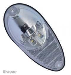 12 / 24v White LED Indicator Signal Light