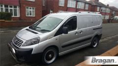 To Fit 2007 - 2016 Citroen Dispatch SWB Black Side Bars