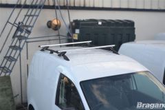 Roof Rails + Cross Bars + Load Stops For Volkswagen Caddy SWB 2010 - 2015 BLACK
