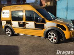 To Fit 2002 - 2014 Ford Transit / Tourneo Connect LWB Side Bars + White LEDs
