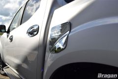 To Fit 2016+ Nissan Navara D23 / NP300 Chrome Fuel Cap Cover Trim