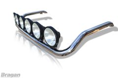 To Fit Volvo FM4 2013+ Euro 6 Globetrotter Cab Roof Light Bar + Round Spot Lamps