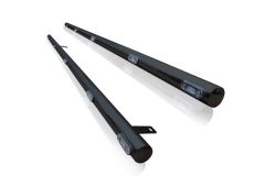 Black Side Bars + Amber LEDs For Ford Transit Tourneo CustomLWB 2018 - 2023