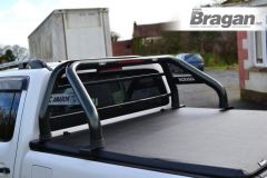 Black Sport Roll Bar + LEDs + Brake Light For Volkswagen Amarok 2016 - 2023