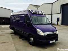 Roof Bar For Iveco Daily 2014+ Polished Stainless Steel Top Spot Lamps Light Bar
