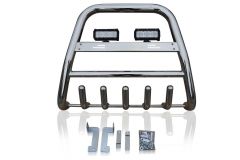 Bull Bar + LED Light Bar x2 For Ford Ranger 2006 - 2012 - Detachable Logo Plate