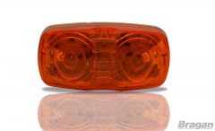 12 / 24v Amber Clear Back 16 LED Side Marker Light
