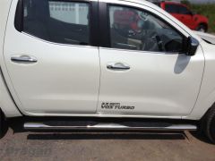 Side Bars + White LEDs For Fiat Fullback 2016-2019