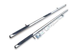 Side Bars + Steps Pads For Ford Transit MK8 LWB 2014 - 2021