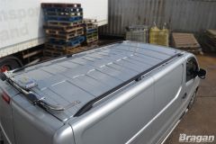 To Fit 2014+ Nissan NV300 LWB Black Metal Roof Rails