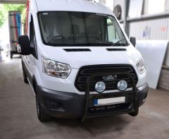 Black Bull Bar Abar + Spots For Ford Transit MK8 2014 - 2021