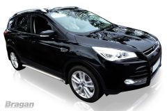 To Fit 2008 - 2013 Ford Kuga Side Bars + White LEDs x4