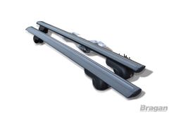 To Fit 2012+ Audi Q3 Integrated Roof Rail Cross Bars - Black