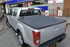 Tri Fold Soft Tonneau Cover For Isuzu D-Max Rodeo 2016 - 2021 Non Drill Rear