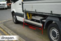 Side Bars For MAN TGE 2017+ SWB Chassis Cab - BLACK
