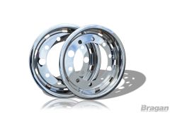 2x 19.5" Universal Super Singles Wheel Trims Covers - 120mm
