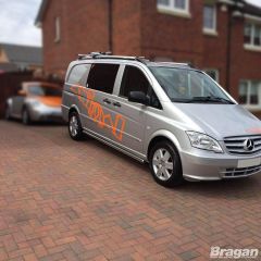 Roof Rails + Cross Bars + Load Stops For Mercedes Vito Viano 2004 - 2014 ELWB