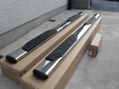 To Fit 2012 - 2016 Isuzu D Max Rodeo Side Bars + White LEDs x4