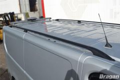 To Fit 2002 - 2014 Renault Trafic SWB Roof Rails - Black